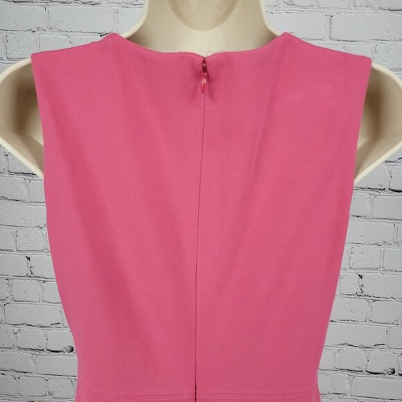 Brooks Brothers Pink Sleeveless Stretch Lined Knee Length A Line Dress Size 4 - Picture 6 of 11
